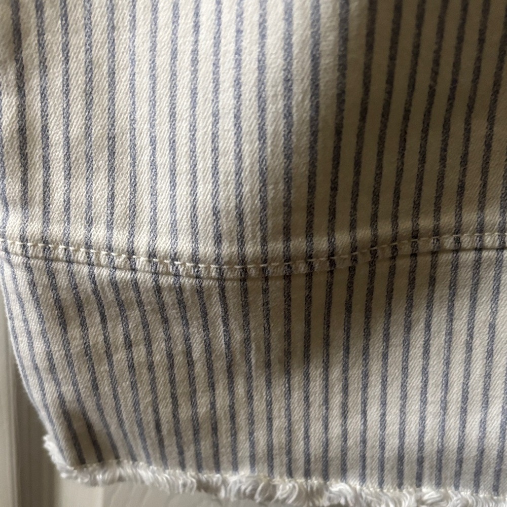 J. Jill High Rise Striped Jeans - White and Gray - Picture 4 of 6
